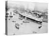 SS United States Entering Southampton Harbor-null-Stretched Canvas