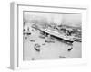 SS United States Entering Southampton Harbor-null-Framed Photographic Print