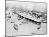 SS United States Entering Southampton Harbor-null-Mounted Photographic Print