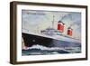 Ss United States Maiden Voyage in 1952-American School-Framed Giclee Print