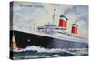 Ss United States Maiden Voyage in 1952-American School-Stretched Canvas