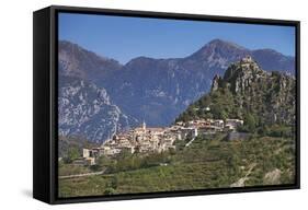 St Agnes, Cote D'Azur, Provence, France-John Miller-Framed Stretched Canvas