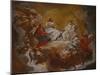 St Agnes in Glory, Assisted by the Madonna and St. John the Baptist, the Trinity Above-Giovanni Battista Gaulli-Mounted Giclee Print