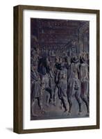 St. Agostino Preaching to the Florentines, Relief from the Salviati Chapel-Giambologna-Framed Giclee Print