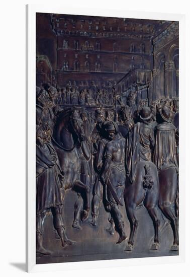 St. Agostino Preaching to the Florentines, Relief from the Salviati Chapel-Giambologna-Framed Giclee Print