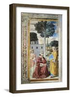 St. Agostino Reading Epistles of St. Paul, Detail from Stories of St. Augustine, 1465-Benozzo Gozzoli-Framed Giclee Print