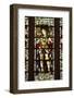 St. Alban in West window of Hereford Cathedral, England, 20th century-CM Dixon-Framed Photographic Print