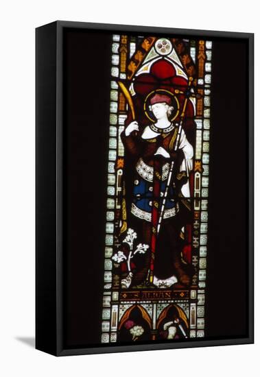 St. Alban in window of North Transept, Hereford Cathedral, 20th century-CM Dixon-Framed Stretched Canvas