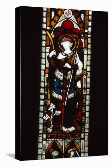 St. Alban in window of North Transept, Hereford Cathedral, 20th century-CM Dixon-Stretched Canvas