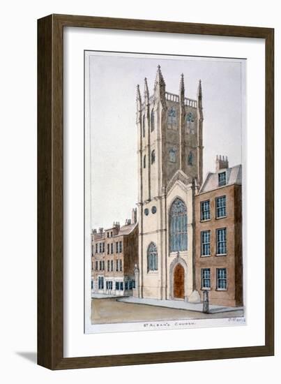 St Alban's Church, Wood Street, London, 1824-Valentine Davis-Framed Giclee Print