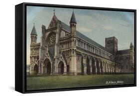 St Albans Abbey in St Albans-null-Framed Stretched Canvas