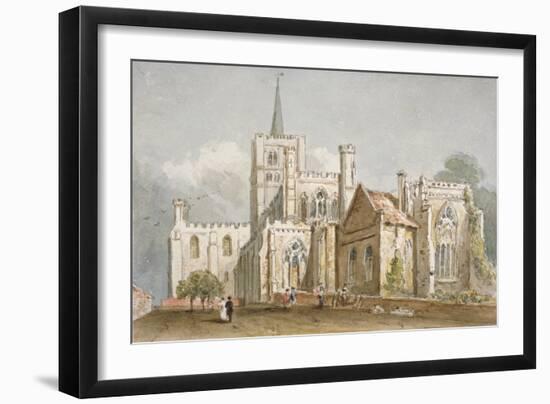 St Albans Cathedral, Hertfordshire, C1830-null-Framed Giclee Print