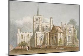 St Albans Cathedral, Hertfordshire, C1830-null-Mounted Giclee Print