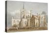 St Albans Cathedral, Hertfordshire, C1830-null-Stretched Canvas