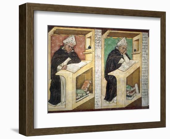 St Albert Great, Detail from Cycle of Forty Illustrious Members of Dominican Order, 1352-Tommaso Da Modena Tommaso Da Modena-Framed Giclee Print