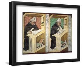 St Albert Great, Detail from Cycle of Forty Illustrious Members of Dominican Order, 1352-Tommaso Da Modena Tommaso Da Modena-Framed Giclee Print