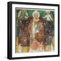 St. Alexander Pope, 13th Century Fresco, Basilica of San Pelino or Valvense-null-Framed Giclee Print