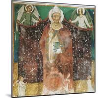 St. Alexander Pope, 13th Century Fresco, Basilica of San Pelino or Valvense-null-Mounted Giclee Print