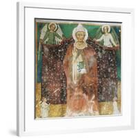 St. Alexander Pope, 13th Century Fresco, Basilica of San Pelino or Valvense-null-Framed Giclee Print