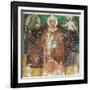 St. Alexander Pope, 13th Century Fresco, Basilica of San Pelino or Valvense-null-Framed Giclee Print