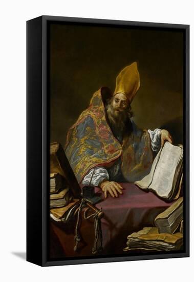 St. Ambrose, C.1623-25-Claude Vignon-Framed Stretched Canvas