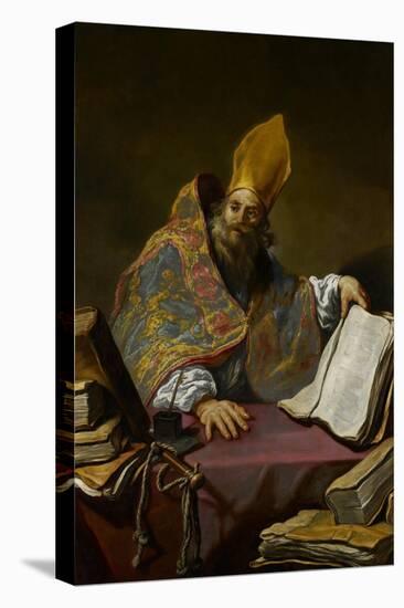 St. Ambrose, C.1623-25-Claude Vignon-Stretched Canvas