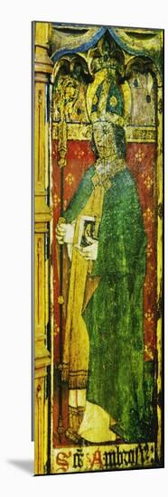 St Ambrose, Detail of the Rood Screen, St Catherine's Church, Ludham, Norfolk, Uk-null-Mounted Premium Giclee Print