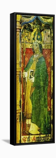 St Ambrose, Detail of the Rood Screen, St Catherine's Church, Ludham, Norfolk, Uk-null-Framed Stretched Canvas