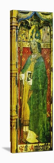 St Ambrose, Detail of the Rood Screen, St Catherine's Church, Ludham, Norfolk, Uk-null-Stretched Canvas