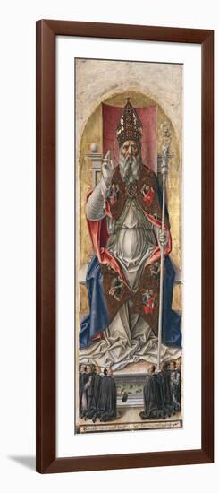 St. Ambrose, from Polyptych with St. Ambrose Blessing-Bartolomeo Vivarini-Framed Art Print
