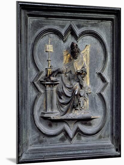 St Ambrose, Panel E of the North Doors of the Baptistery of San Giovanni, 1403-24 (Bronze)-Lorenzo Ghiberti-Mounted Giclee Print