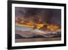 St. Andres Bay on South Georgia Island during sunset, huge colony of King Penguins-Martin Zwick-Framed Photographic Print