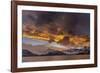 St. Andres Bay on South Georgia Island during sunset, huge colony of King Penguins-Martin Zwick-Framed Photographic Print