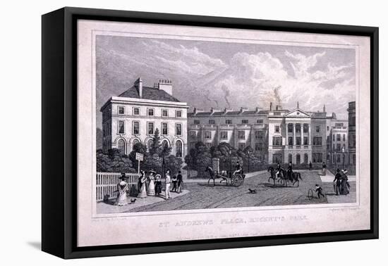 St Andrew's Place, Regent's Park, Marylebone, London, 1828-William Radclyffe-Framed Stretched Canvas