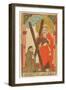 St. Andrew with a Monk, C.1500-null-Framed Giclee Print