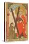 St. Andrew with a Monk, C.1500-null-Stretched Canvas