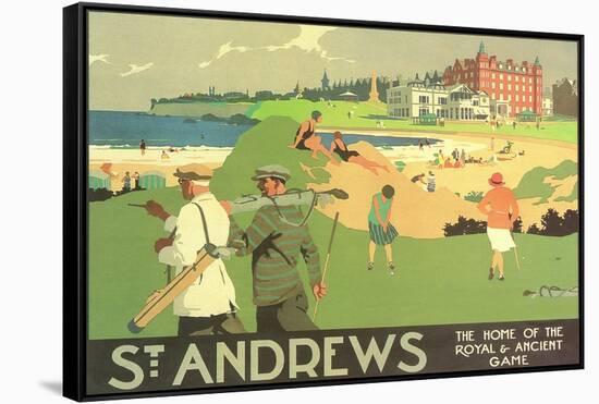 St. Andrews Golf Course-null-Framed Stretched Canvas