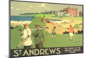 St. Andrews Golf Course-null-Mounted Art Print