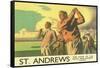 St. Andrews Golf Course-null-Framed Stretched Canvas