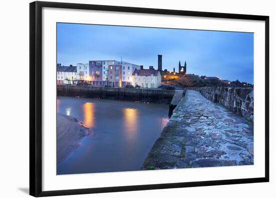 St. Andrews Harbour before Dawn, Fife, Scotland, United Kingdom, Europe-Mark-Framed Photographic Print