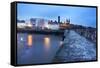 St. Andrews Harbour before Dawn, Fife, Scotland, United Kingdom, Europe-Mark-Framed Stretched Canvas