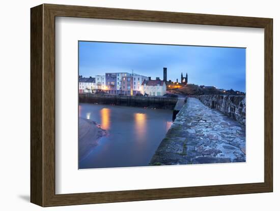 St. Andrews Harbour before Dawn, Fife, Scotland, United Kingdom, Europe-Mark-Framed Photographic Print