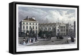 St Andrews Place, Regent's Park, London, 1828-William Radclyffe-Framed Stretched Canvas