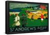 St. Andrews Vintage Poster - Europe-null-Framed Poster