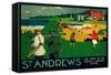 St. Andrews Vintage Poster - Europe-Lantern Press-Framed Stretched Canvas