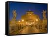 St. Angelo Castle and St. Angelo Bridge, Rome, Lazio, Italy-Marco Cristofori-Framed Stretched Canvas