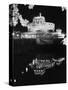 St. Angelo Castle Reflecting in the Tiber River-Bettmann-Stretched Canvas