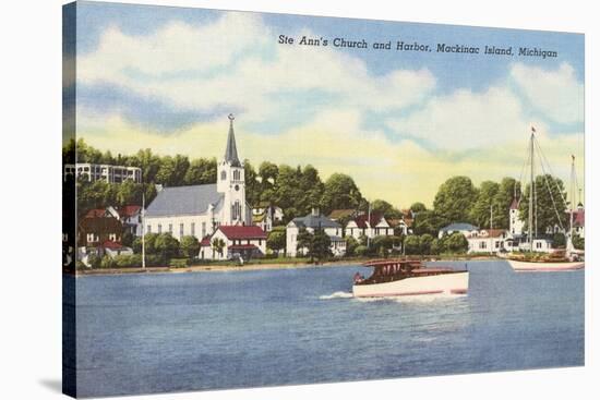 St. Ann's Church, Mackinac Island, Michigan-null-Stretched Canvas