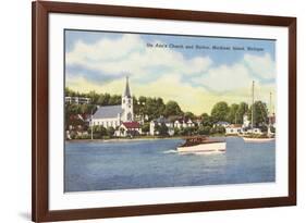 St. Ann's Church, Mackinac Island, Michigan-null-Framed Art Print