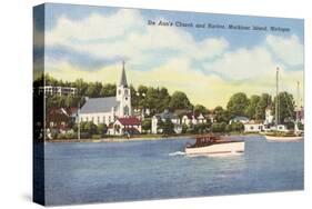 St. Ann's Church, Mackinac Island, Michigan-null-Stretched Canvas